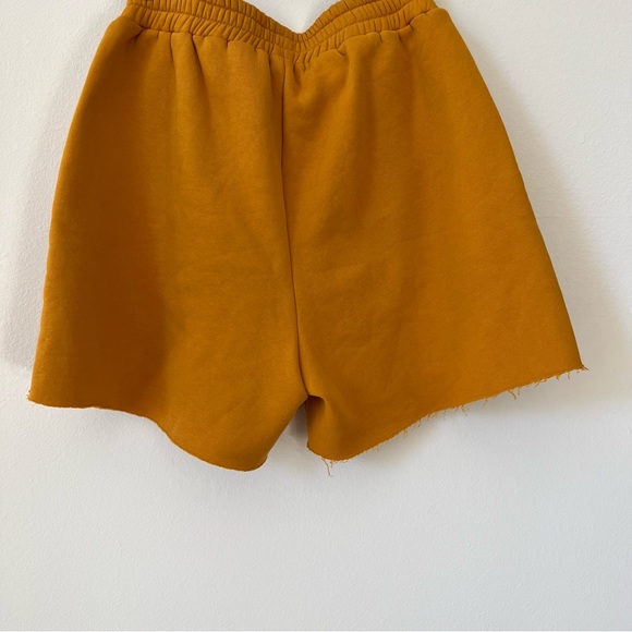 The Mayfair Group Chill Out high waist dark yellow fleece shorts Size 12 - Picture 8 of 10